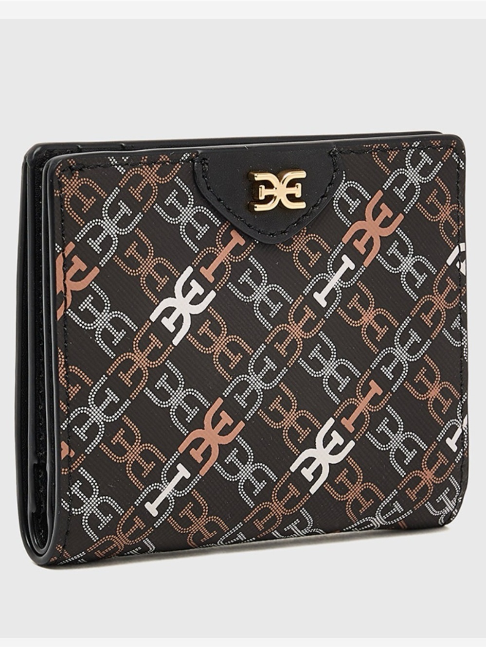 Sam Edelman Logo Print Fold Wallet in Black
